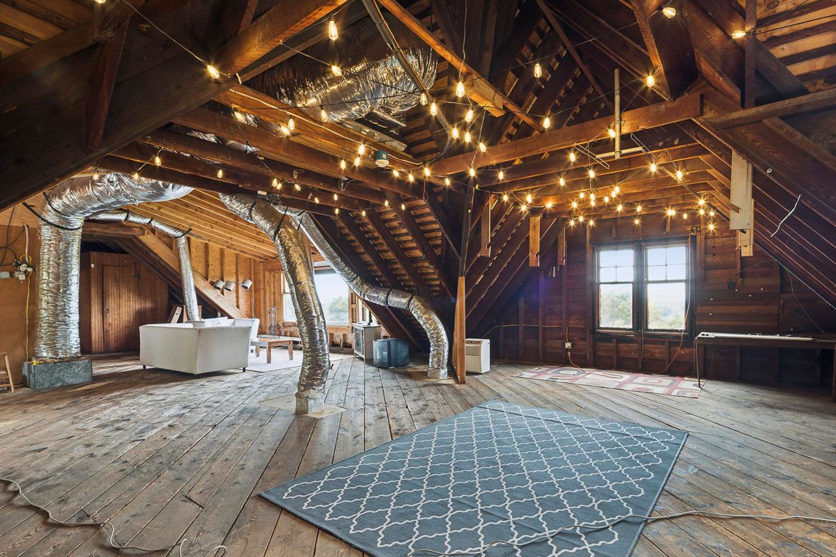 The full span of the third floor attic at 184 Upper Mountain Avenue