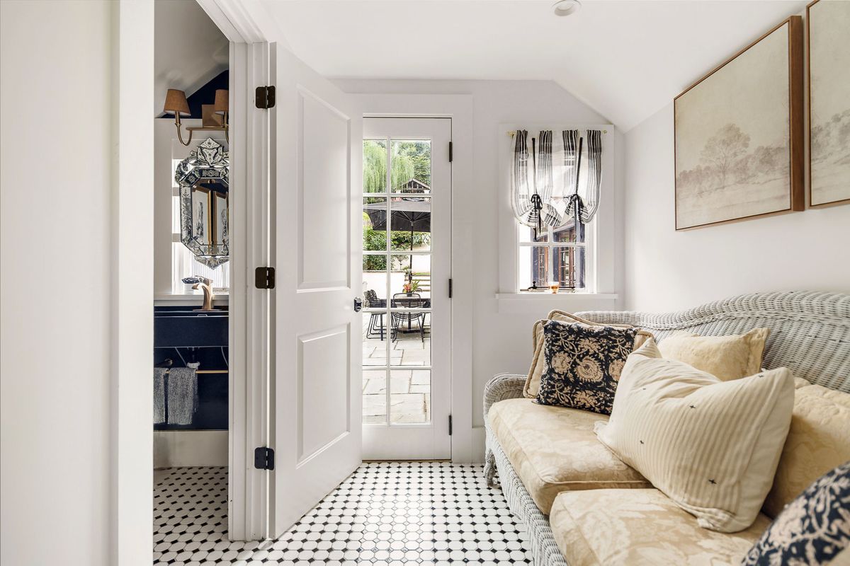 Sitting room beside the garden door at 184 Upper Mountain Avenue